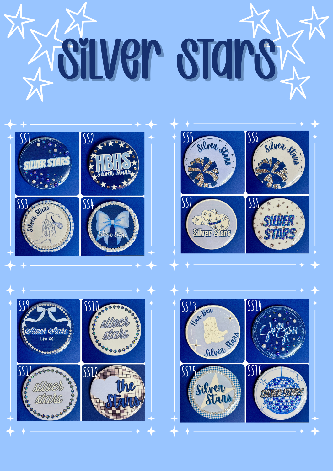 Silver Stars Button Catalog Page 2